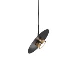 Burgas D25 lampa wisząca 1xGX53 czarna/złota K-5456