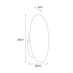 Kinkiet Talar D20 w kolorze beżowym, o wymiarach 20 cm wysokości, 20 cm szerokości i 4 cm głębokości. Zawiera miejsce na żarówkę G9. Produkt zaprezentowany w widoku bocznym, z wyraźnie widocznym kształtem i detalami konstrukcyjnymi.