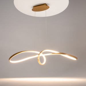 Curve LED lampa wisząca 1-punktowa złota MOD156PL-L52G4K