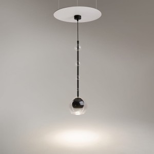 Ross lampa wisząca 1xGU10 czarna/transparentny MOD227PL-01B