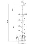 Lampa wisząca Ross MOD227PL-01B z jedną oprawą GU10, w kolorze czarnym i transparentnym. Okrągła podstawa o średnicy 160 mm, zawieszenie o regulowanej wysokości. Elementy szklane w różnych średnicach, z detalami w kolorach czarnym i przezroczystym.