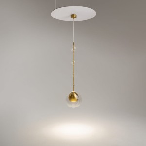 Ross lampa wisząca 1xGU10 mosiądz/transparentny MOD227PL-01BS