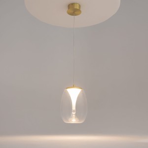 Splash lampa wisząca LED/7W/3000K złota/transparentny MOD282PL-L8G3K1
