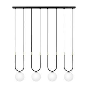 Enzo lampa wisząca 4xG9 czarna/biały K-5592