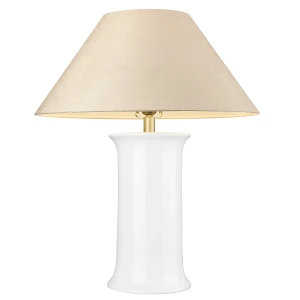 Monroe lampka stołowa 1xE27 biało/beżowa T01869BR-WH