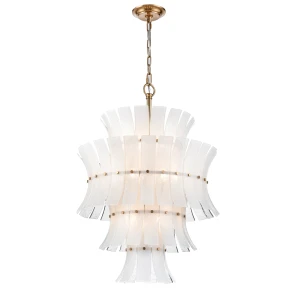 Lancaster lampa wisząca 13xE14 mosiężna P13449BR