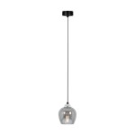 Nira lampa wisząca 1xE27 czarna/grafitowy K-5610