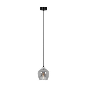 Nira lampa wisząca 1xE27 czarna/grafitowy K-5610