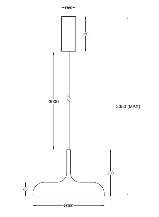 Lampa wisząca LED Gerhard o mocy 19W, barwie światła 3000K, w kolorze szarym. Posiada minimalistyczny, okrągły klosz o średnicy 30 cm i wysokości 20 cm, zawieszona na regulowanym przewodzie o maksymalnej długości 335 cm.