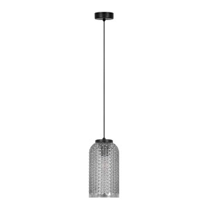 Inga D14 lampa wisząca 1xE27 czarna/grafitowy K-5631