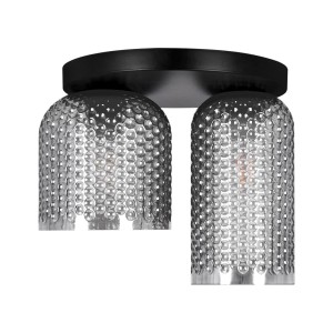 Inga lampa sufitowa 2xE27 czarna/grafitowy K-5634