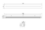 Kinkiet LED Albatre o mocy 18W, kolor mosiężny, z wymiarami 800 mm długości, 80 mm szerokości, 30 mm głębokości. Posiada minimalistyczny design z wąskim szczelinowym źródłem światła. Idealny do nowoczesnych wnętrz.