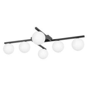 Korfu lampa sufitowa 6xG9 czarna/biały K-5461