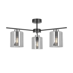 Luna lampa sufitowa 3xE27 czarna/grafitowy K-5526