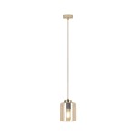Vanes lampa wisząca 1xE27 beżowa/bursztynowy K-5810