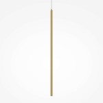 Lampa wisząca LED Halo H60 o długości 60 cm, w kolorze mosiądzu, o matuskiej powierzchni. Prezentowana w pozycji wiszącej, z cienkim przewodem. Idealna do nowoczesnych wnętrz.