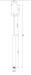 Lampa wisząca Pro Base LED o mocy 6W i barwie 4000K w kolorze czarnym. Cylindryczny kształt z metalowym kloszem, zawieszona na cienkim przewodzie. Wymiary: średnica klosza 6 cm, długość 52 cm. Idealna do nowoczesnych wnętrz.