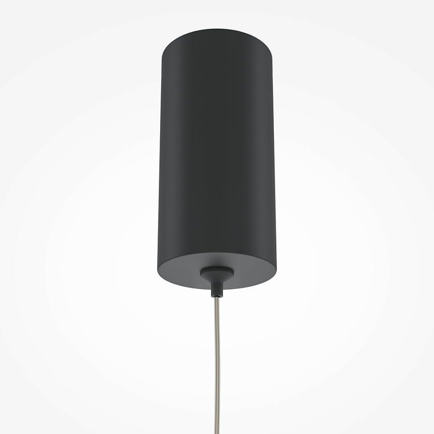Lampa wisząca LED Pro Extra o mocy 6W, kolor czarny, cylindryczny kształt. Zawieszona na cienkim przewodzie, z widocznym mocowaniem. Oświetlenie o temperaturze barwowej 4000K, odpowiednia do nowoczesnych wnętrz.