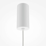 Lampa wisząca LED Pro Extra, o cylindrycznym kształcie, w kolorze białym. Wyposażona w kabel zawieszający, prezentowana z góry na białym tle. Moc 6W, temperatura barwowa 4000K.