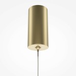 Lampa wisząca LED Pro Extra, złota, cylindryczna, z metalicznym wykończeniem. Długość przewodu zasilającego widoczna. Temperatura barwowa 4000K, moc 6W. Ujęcie frontalne, na jednolitym tle.