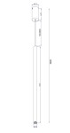 Lampa wisząca LED Pro Extra o mocy 6W, barwie światła 4000K, w kolorze złotym. Posiada prostą, cylindryczną konstrukcję o długości 3920 mm i średnicy 30 mm, zawieszona na regulowanym przewodzie.