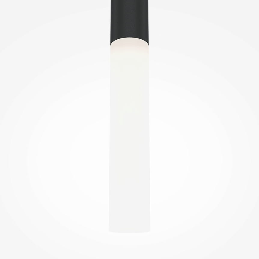 Lampa wisząca Pro Shade LED o mocy 6W, kolor czarny. Prezentuje prosty, cylindryczny kształt z białym kloszem, zawieszona w pionie. Temperatura barwowa 4000K zapewnia neutralne światło. Tło białe, minimalne.