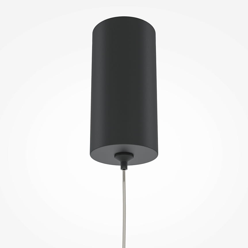 Lampa wisząca LED Pro Shade o mocy 6W i temperaturze barwowej 4000K, w kolorze matowej czerni. Cylindryczny kształt, zawieszona na cienkim przewodzie, z widocznym mocowaniem u podstawy.