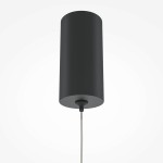 Lampa wisząca LED Pro Shade o mocy 6W i temperaturze barwowej 4000K, w kolorze matowej czerni. Cylindryczny kształt, zawieszona na cienkim przewodzie, z widocznym mocowaniem u podstawy.