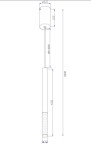 Lampa wisząca LED Pro Shade o mocy 6W i temperaturze barwowej 4000K w kolorze czarnym. Zawieszona na regulowanym przewodzie, cylindryczny kształt z dekoracyjnym elementem na dole. Wymiary: 120 mm średnicy, 3570 mm wysokości.