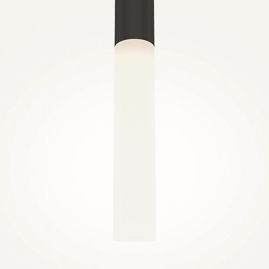 Lampa wisząca LED Pro Shade, czarna, o mocy 6W i temperaturze barwowej 4000K. Cylindryczny klosz z matowego szkła, wisi pionowo, na jednolitym tle. Prosty, nowoczesny design, idealny do współczesnych wnętrz.