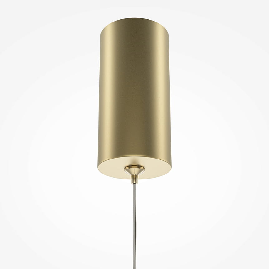 Lampa wisząca LED Pro Shade o mocy 6W i barwie światła 4000K. Złoty, cylindryczny klosz z matowego metalu, zawieszony na cienkim przewodzie. Prosta forma, nowoczesny design, idealna do aranżacji wnętrz.