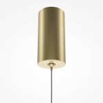 Lampa wisząca LED Pro Shade o mocy 6W i barwie światła 4000K. Złoty, cylindryczny klosz z matowego metalu, zawieszony na cienkim przewodzie. Prosta forma, nowoczesny design, idealna do aranżacji wnętrz.