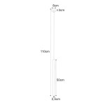 Lampa wisząca Gelato w kolorze czarnym, z oprawą na jedną żarówkę G9. Wysokość 110 cm, średnica podstawy 8 cm, długość zwisu 50 cm, szerokość 2,5 cm. Prosty, minimalistyczny kształt, idealna do nowoczesnych wnętrz.