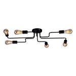 Skadi lampa sufitowa 6xE27 czarna K-3890