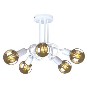 Deze lampa sufitowa 5xE27 biała K-3611