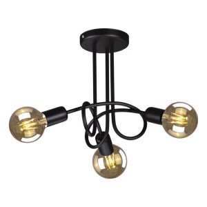 Deze lampa sufitowa 3xE27 czarna K-3620