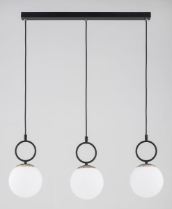 Lister lampa wisząca listwa 3xE14 czarno-biała 62560 