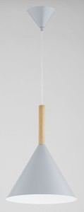 Fuks lampa wisząca 1xE27 szara-drewno 61472