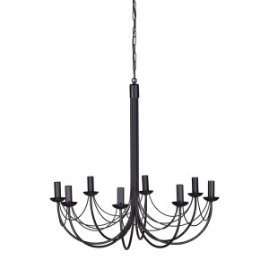 Perseo żyrandol świecznikowy 8xE14 czarny K-3521
