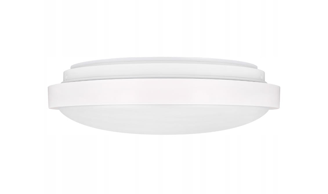 Plafon Luvo LED o średnicy 32,5 cm i mocy 24W, w kolorze białym. Posiada czujnik ruchu, okrągły kształt z matową, przezroczystą osłoną. Zabezpieczenie IP44 sprawia, że jest odporny na działanie wody i kurzu.