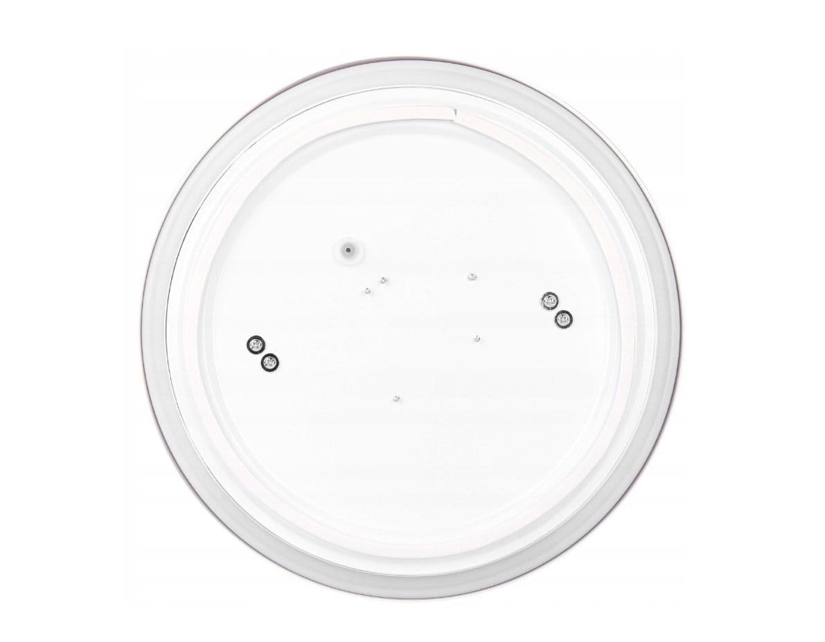 Plafon Luvo z czujnikiem ruchu LED w kolorze białym, o średnicy 32,5 cm i mocy 24W. Okrągły kształt z matowym wykończeniem oraz widocznymi diodami LED. Produkt o klasie szczelności IP44, idealny do użytku zewnętrznego.