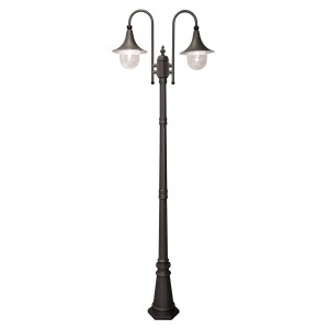 Boston H220 lampa ogrodowa stojąca 2xE27 czarna K-8132 