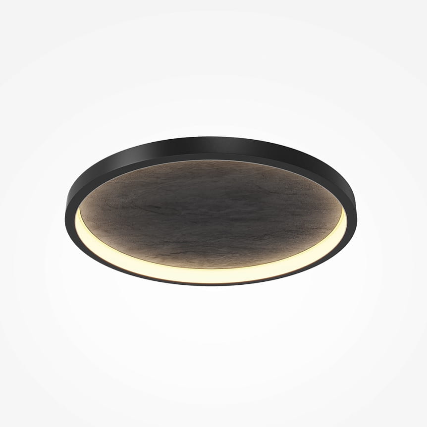 Lampa sufitowa LED Orign o mocy 40W i barwie 3000K, w okrągłej, czarnej obudowie z matowym wykończeniem. Zintegrowane diody LED emitują ciepłe, białe światło. Montaż sufitowy, minimalistyczny design, idealna do nowoczesnych wnętrz.