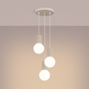 Halo lampa wisząca 3xG9 beżowa SL.1720