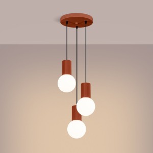 Halo lampa wisząca 3xG9 ochra czerwona SL.1730