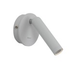 Kinkiet Carda 1xLED 2,5W w kolorze białym z okrągłą podstawą. Lampa ma ruchomy, cylindryczny klosz z widoczną siatką w końcówce, montowana na ścianie. Prosty design, idealna do nowoczesnych wnętrz.