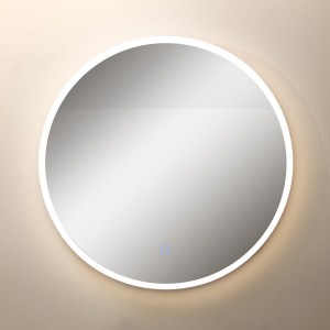 Lustro podświetlane D60 koło LED 24W CCT złote D2526