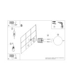 Kinkiet Halo 1xG9 w kolorze niebieskim, IP44, o cylindrycznym kształcie z teksturowanym wykończeniem. Zainstalowany na ścianie, widoczny element montażowy. Prosty design, idealny do wnętrz i na zewnątrz.