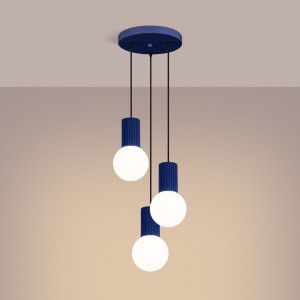 Halo lampa wisząca 3xG9 niebieska SL.1740