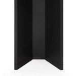 Lampa ogrodowa LED Essen H65 w kolorze grafitowym, o wysokości 65 cm. Prosty, nowoczesny design z matową powierzchnią i prostokątną podstawą. Ujęcie z przodu, pokazujące dolną część lampy.